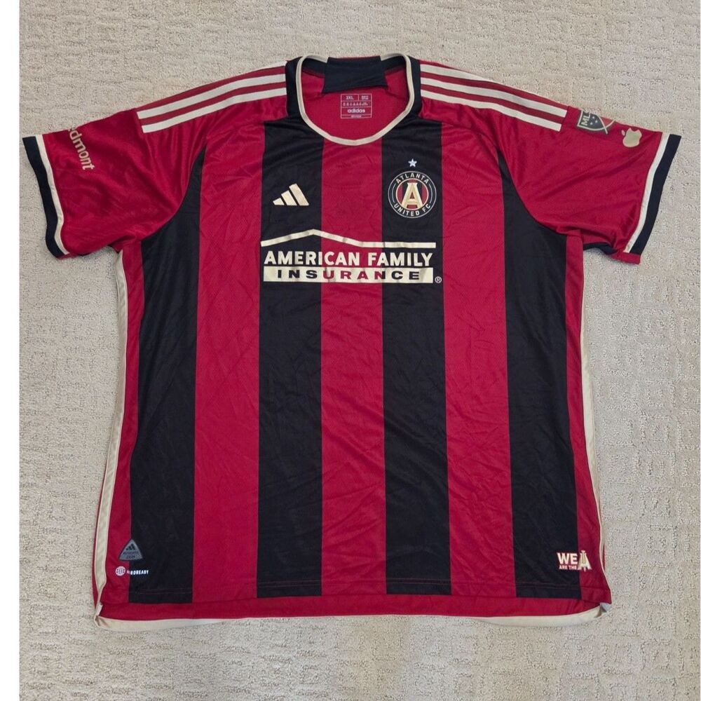 Adidas Atlanta United FC 2023/24 Home Jersey Mens 3X XXXL 3XL Slim Fit Red Black